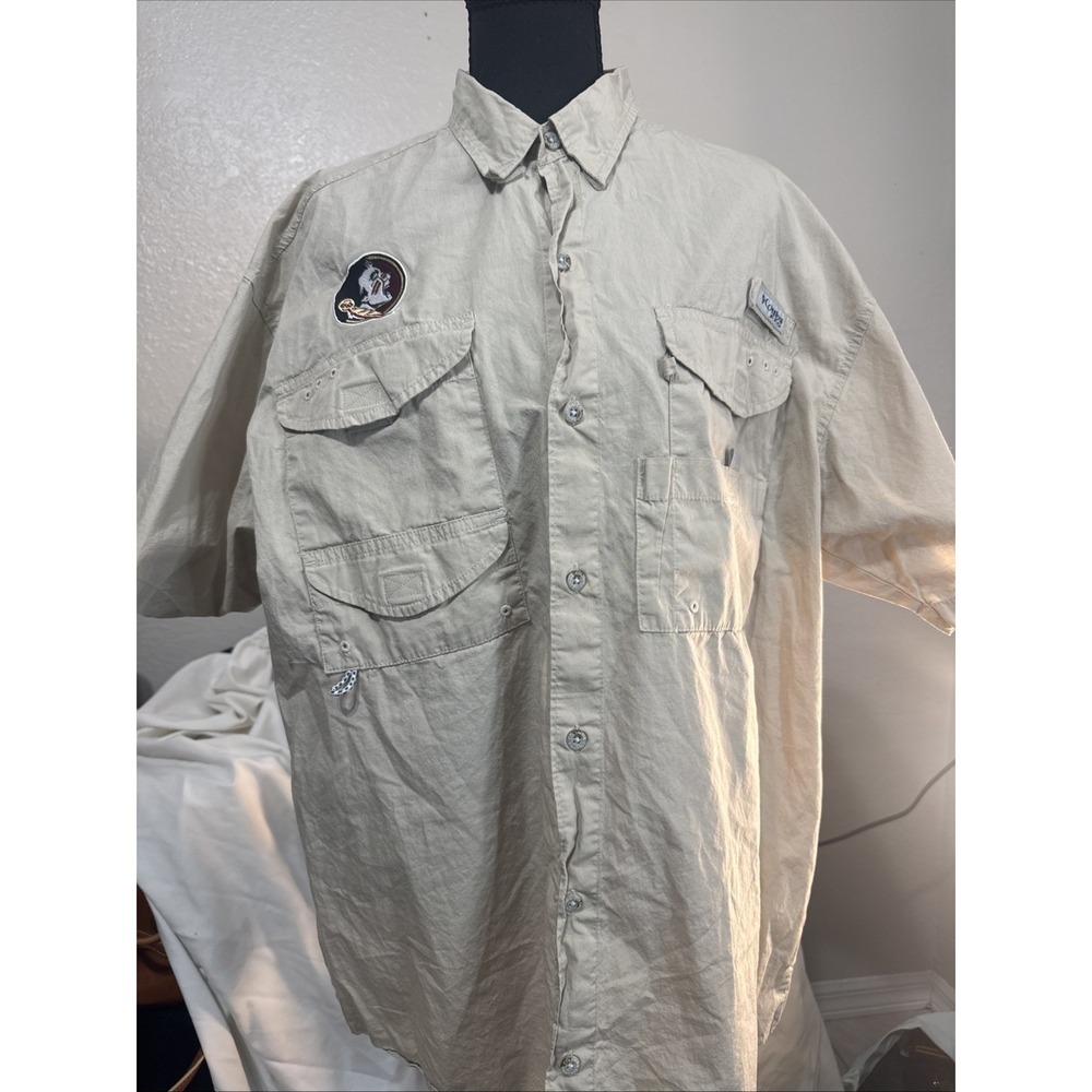 PFG Columbia Florida State University Seminoles Fishing Mens Shirt L